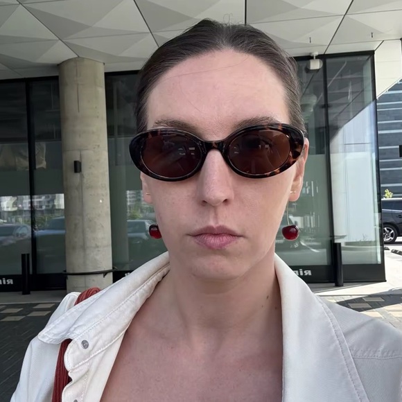 Anthropologie Cherry Red Earrings - Picture 3 of 12